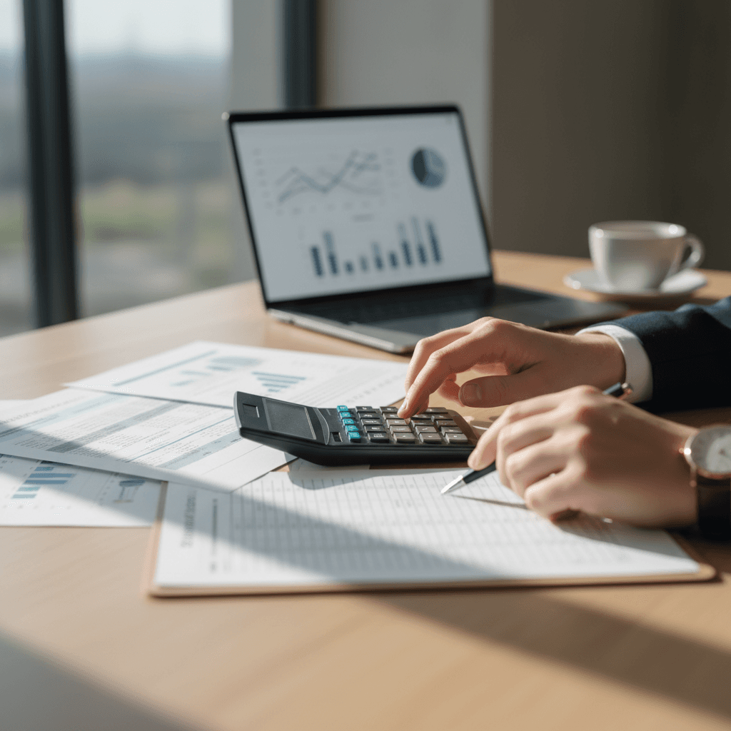 Attorney analyzing financial records during asset tracing consultation